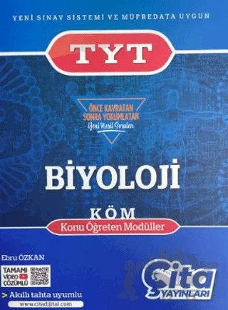 TYT Biyoloji Konu Öğreten Modüller – Ebru Özkan – Çita Yayınları kitap kapağı