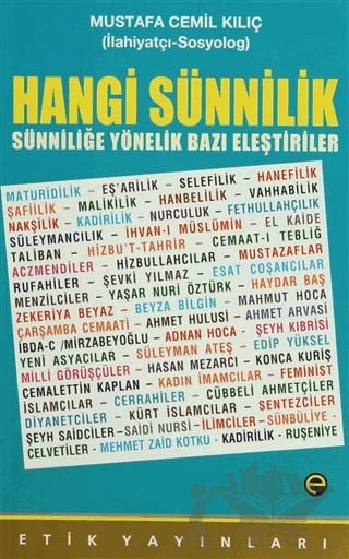 Hangi Sünnilik – Mustafa Cemil Kılıç – Etik Yayınları kitap kapağı