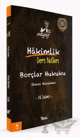 İmtiyaz Borçlar Hukuku Genel Hükümler Hakimlik Ders Notları – Ali Sakinci – Temsil Kitap kitap kapağı