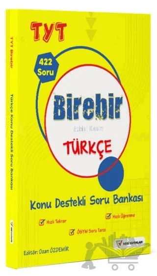 YKS TYT Birebir Etkisi Kesin Türkçe Konu Destekli Soru Bankası – Kolektif – Veri Yayınları kitap kapağı