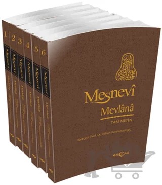 Mesnevi Tam Metin - Küçük (6 Cilt Takım) – Mevlana Celaleddin Rumi – Akçağ Yayınları kitap kapağı