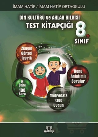 8. Sınıf İmam Hatip Ortaokulu Din Kültürü ve Ahlak Bilgisi Test Kitapçığı – Kolektif – Mektep Yayınları kitap kapağı