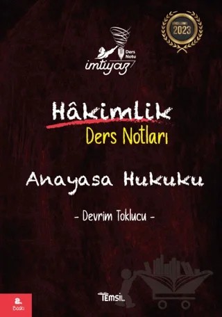 İmtiyaz Anayasa Hukuku - Hakimlik Ders Notları – Devrim Toklucu – Temsil Kitap kitap kapağı