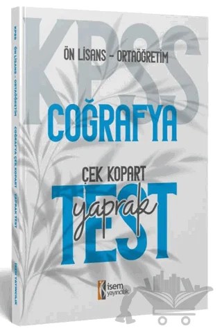 2024 KPSS Ortaöğretim Ön Lisans Coğrafya Çek Kopart Yaprak Test – Kolektif – İSEM Yayıncılık kitap kapağı