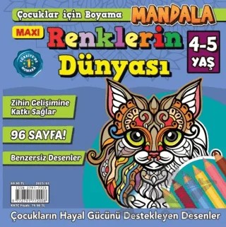 Maxi Renklerin Dünyası Mandala 4-5 Yaş – Kolektif – Maxi Yayıncılık kitap kapağı
