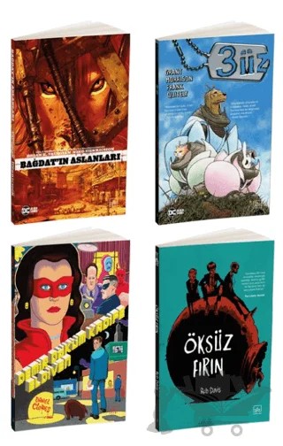 Yılbaşı Çizgi Roman Seti – Brian K. Vaughan, Rob Davis, Daniel Clowes, Grant Morrison – İthaki Yayınları kitap kapağı