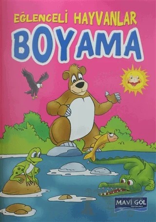 Eğlenceli Hayvanlar Boyama – Kolektif – Mavi Göl Yayınları kitap kapağı