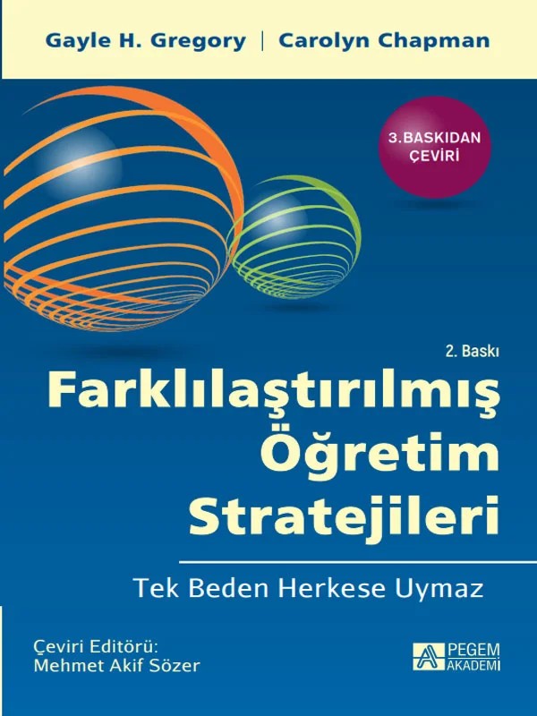 Farklılaştırılmış Öğretim Stratejileri – Gayle G. Gregory, Carolyn Chapman – Pegem Akademi Yayıncılık kitap kapağı