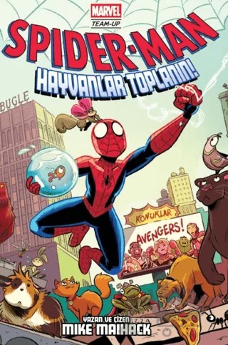 Spider-Man - Hayvanlar Toplanın – Mike Maihack – Marmara Çizgi kitap kapağı