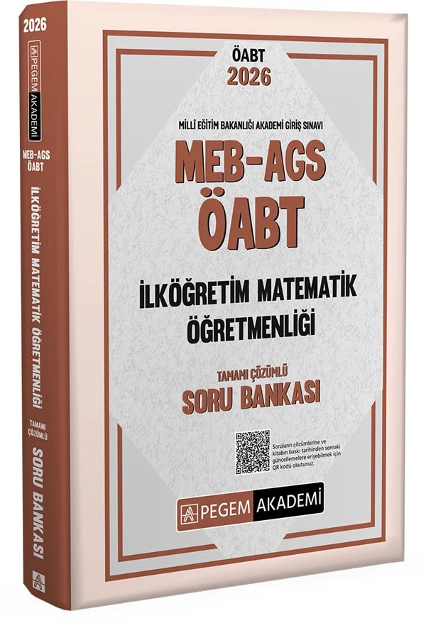 2026 MEB AGS ÖABT İlköğretim Matematik Öğretmenliği Tamamı Çözümlü Soru Bankası – Değerli Okuyucularımız – Pegem Akademi Yayıncılık kitap kapağı