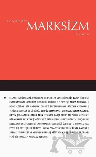 Yaşayan Marksizm Yıl 4 Sayı: 6 – Yaşayan Marksizm Dergisi kitap kapağı