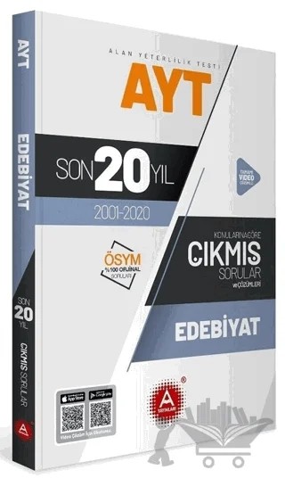 AYT Edebiyat Son 20 Yıl Konularına Göre Tamamı Çözümlü Çıkmış Sorular – Kolektif – A Yayınları kitap kapağı