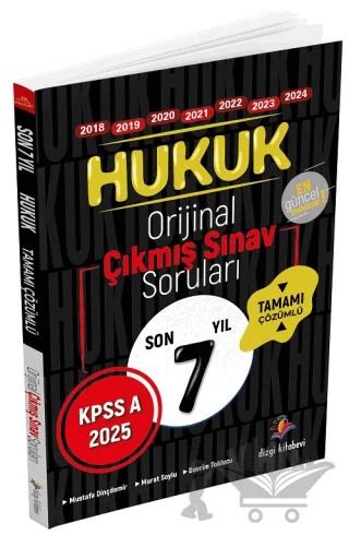 2025 KPSS A Grubu Hukuk Orijinal Çıkmış Sorular Son 7 Yıl Çözümlü – Mustafa Dinçdemir, Murat Soylu, Emin Kalkan, Devrim Toklucu – Dizgi Kitap kitap kapağı