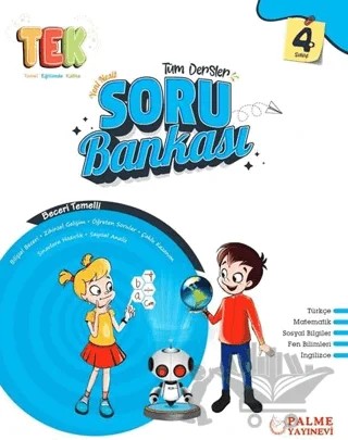 4. Sınıf Tek Tüm Dersler Yeni Nesil Soru Bankası – Kolektif – Palme Yayınları kitap kapağı