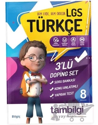 8. Sınıf LGS Türkçe 3'lü Doping Set – Kolektif – Tambilgi Yayınları kitap kapağı