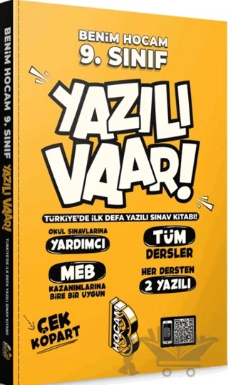 9. Sınıf Yazılı Var – Kolektif – Benim Hocam Yayınları kitap kapağı