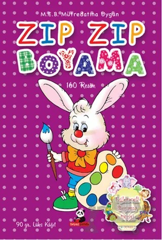 Eğlenceli Boyama Dizisi 4 : Zıp Zıp Boyama – Salim Toprak – Beyaz Panda Yayınları kitap kapağı