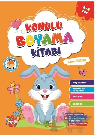 Konulu Boyama Serisi - Sarı Kitap 2-3 Yaş – Abdullah Karaca – Boyama Zamanı kitap kapağı