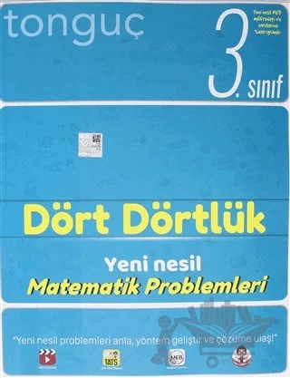 3. Sınıf Dört Dörtlük Yeni Nesil Matematik Problemleri – Kolektif – Tonguç Akademi kitap kapağı