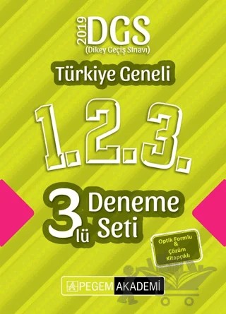 2019 DGS Türkiye Geneli Deneme (1.2.3) 3'lü Deneme Seti – Kolektif – Pegem Akademi Yayıncılık kitap kapağı