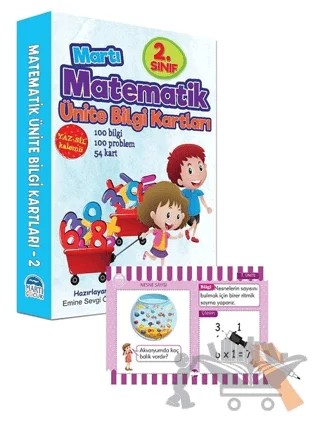 2. Sınıf Matematik Ünite Bilgi Kartları - Yaz Sil Kalemli – Emine Sevgi Özen – Martı Çocuk Yayınları kitap kapağı