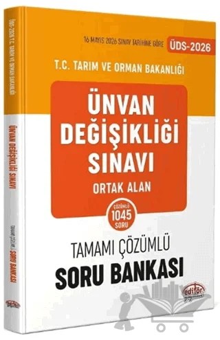 2026 GYS ÜDS Tarım ve Orman Bakanlığı Ortak Alan Soru Bankası – Kolektif – Editör Yayınevi kitap kapağı