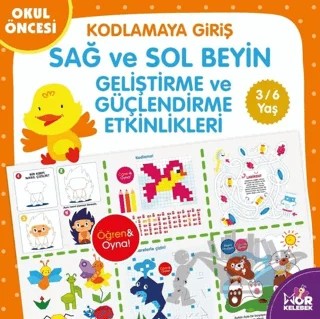 Kodlamaya Giriş Sağ ve Sol Beyin Geliştirme ve Güçlendirme Etkinlikleri – Kolektif – Halk Kitabevi kitap kapağı