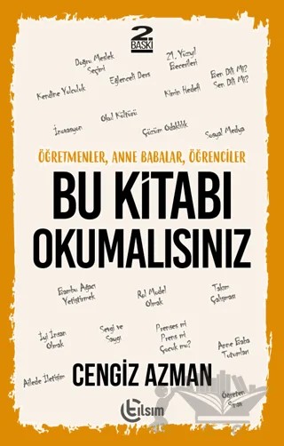 Öğretmenler, Anne Babalar, Öğrenciler Bu Kitabı Okumalısınız – Cengiz Azman – Tılsım Yayınevi kitap kapağı