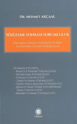 Sözleşme Sonrası Sorumluluk – Mehmet Akçaal – Sayram Yayınları kitap kapağı