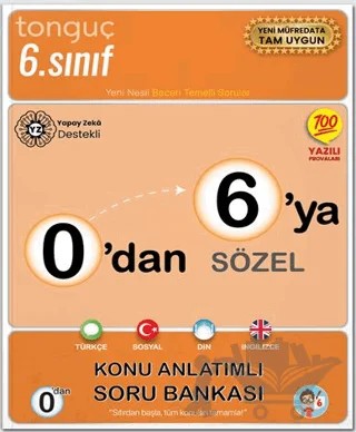 0'dan 6'ya Sözel Konu Anlatımlı Soru Bankası – Kollektif – Tonguç Akademi kitap kapağı
