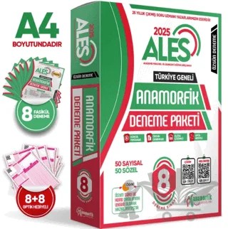 2025 ALES Anamorfik 8li Deneme Paketi Özgün Yeni Nesil Türkiye Geneli Kurumsal Çözümlü – Kolektif – Anamorfik Yayınları kitap kapağı