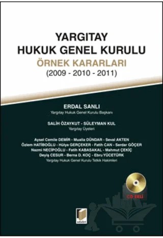 Yargıtay Hukuk Genel Kurulu Örnek Kararları – Salih Özaykut, Erdal Sanlı, Süleyman Kul – Adalet Yayınevi kitap kapağı