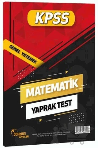 KPSS Matematik Yaprak Test – Kolektif – Doktrin Yayınları kitap kapağı