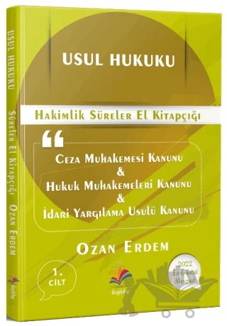 Usul Hukuku Hakimlik Süreler El Kitapçığı – Ozan Erdem – Dizgi Kitap kitap kapağı