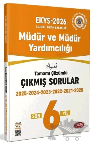 2026 MEB EKYS Müdür ve Yardımcılığı Çıkmış Sorular Son 5 Yıl Çözümlü – Kolektif – Data Yayınları kitap kapağı
