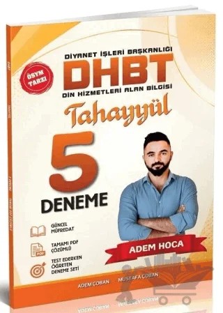 DHBT 5 Deneme Çözümlü – Adem Çoban, Mustafa Çoban – Tahayyül Yayınları kitap kapağı