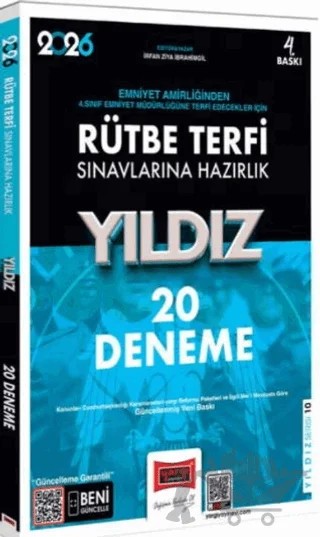 2026 Rütbe Terfi Sınavlarına Hazırlık Yıldız 20 Deneme – İrfan Ziya İbrahimgil – Yargı Yayınevi kitap kapağı