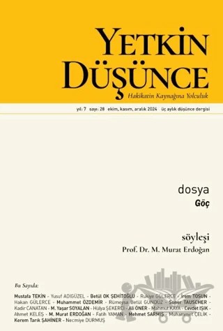 Yetkin Düşünce Dergisi Yıl: 7 Sayı 28 - Ekim, Kasım, Aralık 2024 – Yetkin Düşünce Dergisi kitap kapağı