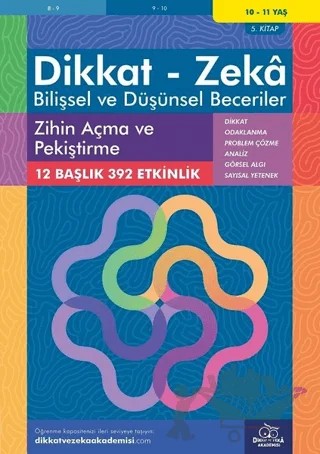 10-11 Yaş Dikkat - Zeka - Bilişsel ve Düşünsel Beceriler - Zihin Açma ve Pekiştirme 5. Kitap – Alison Primrose – Dikkat ve Zeka Akademisi Yayınları kitap kapağı