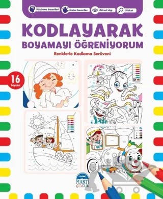 Kodlayarak Boyamayı Öğreniyorum 4 – Kerem Altındağ – Martı Çocuk Yayınları kitap kapağı