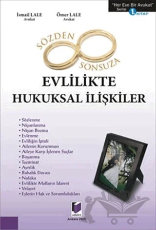 Evlilikte Hukuksal İlişkiler – İsmail Lale – Adalet Yayınevi kitap kapağı