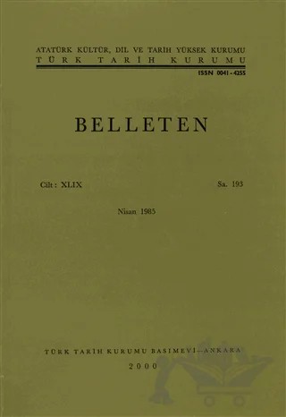Belleten Sayı: 193 Cilt: 69 – Türk Tarih Kurumu Yayınları kitap kapağı