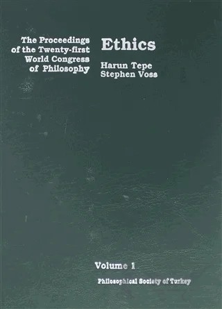 Volume 1: Ethics – Harun Tepe – Türkiye Felsefe Kurumu kitap kapağı