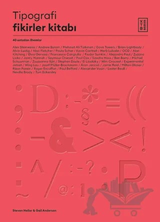 Tipografi Fikirler Kitabı – Steven Heller, Gail Anderson – Ketebe Yayınları kitap kapağı
