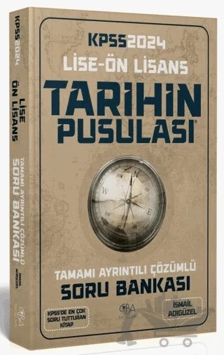 CBA Yayınları 2024 KPSS Lise Ön Lisans Tarihin Pusulası Soru Bankası Çözümlü - İsmail Adıgüzel CBA Yayınları – İsmail Adıgüzel – CBA Akademi kitap kapağı