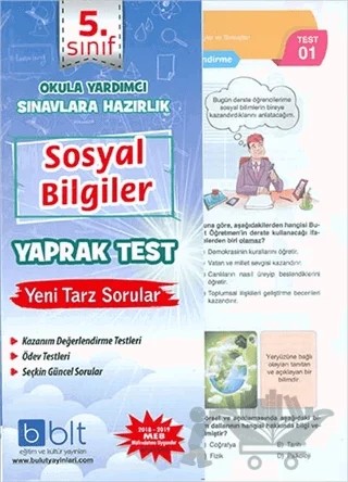 5. Sınıf Sosyal Bilgiler Yaprak Test – Kolektif – Bulut Eğitim ve Kültür Yayınları kitap kapağı