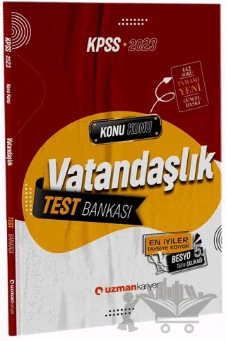 2023 KPSS Vatandaşlık Test Bankası Yaprak Test – Mehmet Yalçınkaya – Uzman Kariyer Yayınları kitap kapağı