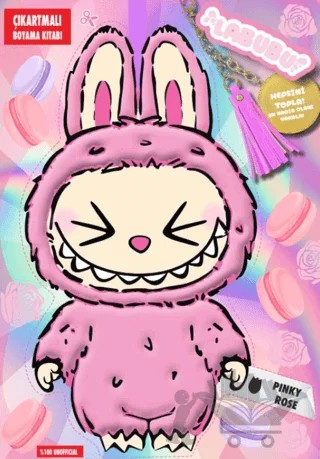 Labubu Pinky Rose Çılgın Koleksiyon – Çıkartmalı Boyama Kitabı – Kolektif – Doğan Çocuk kitap kapağı