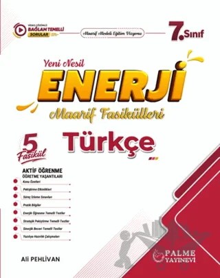 7. Sınıf Türkçe Enerji Yeni Nesil Maarif Fasikülleri – Palme Yayınları kitap kapağı