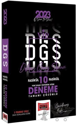 Yargı Yayınları 2023 DGS Tamamı Çözümlü Fasikül Fasikül 10 Deneme – Kolektif – Yargı Yayınevi kitap kapağı